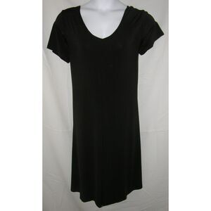 Simple Black Plus Sz 18/20 Casual or Dress Stretchy Jersey Knit Dress ROAMANS